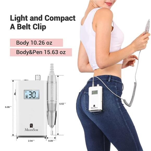 Professional Rechargeable 30000 rpm Nail Drill,SC320H Portable Electric E File - Picture 4 of 7